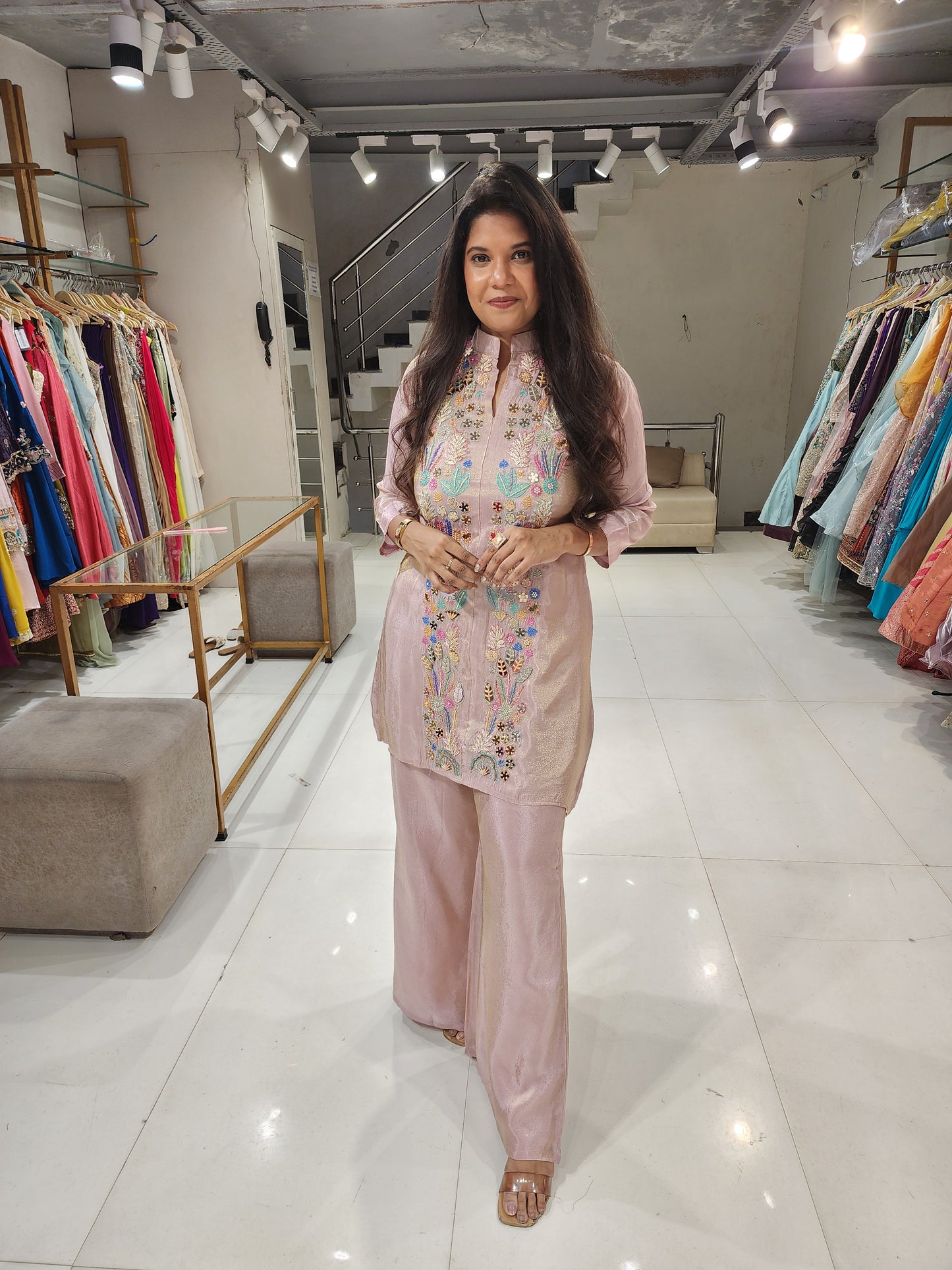 PDP shimmer tissue co-ord set