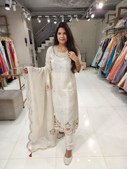 Shimmer tissue A line suit
