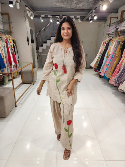 Rose petal farshi suit