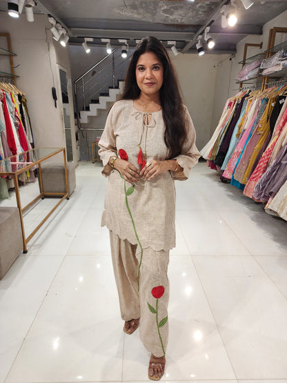 Rose petal farshi suit
