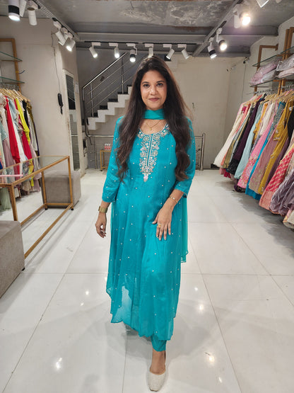 Chinon anarkali suit