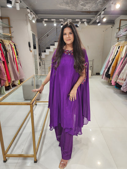 Purple kaftaan co-ord set