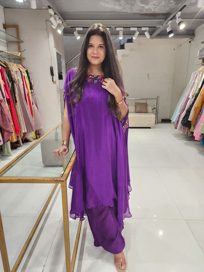 Purple kaftaan co-ord set