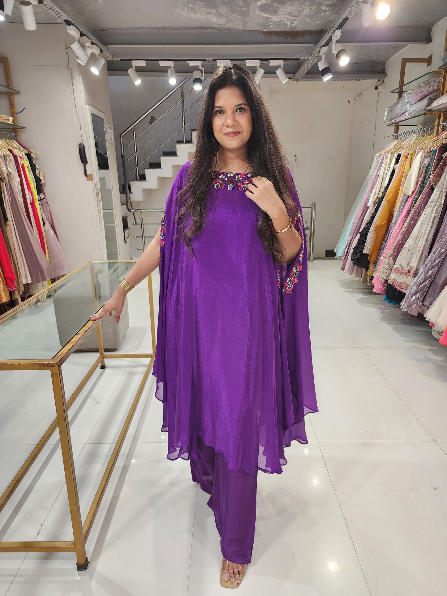 Purple kaftaan co-ord set