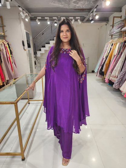 Purple kaftaan co-ord set