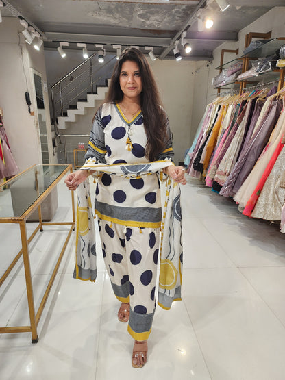 Muslin polka muslin farshi suit