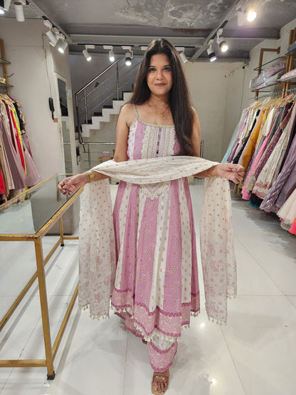 Step anarkali suit