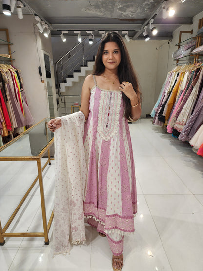 Step anarkali suit