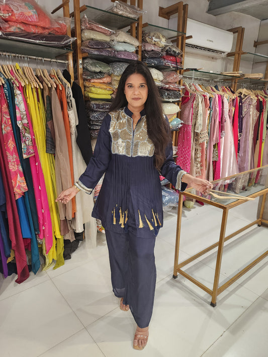 Blue fringes co-ord set