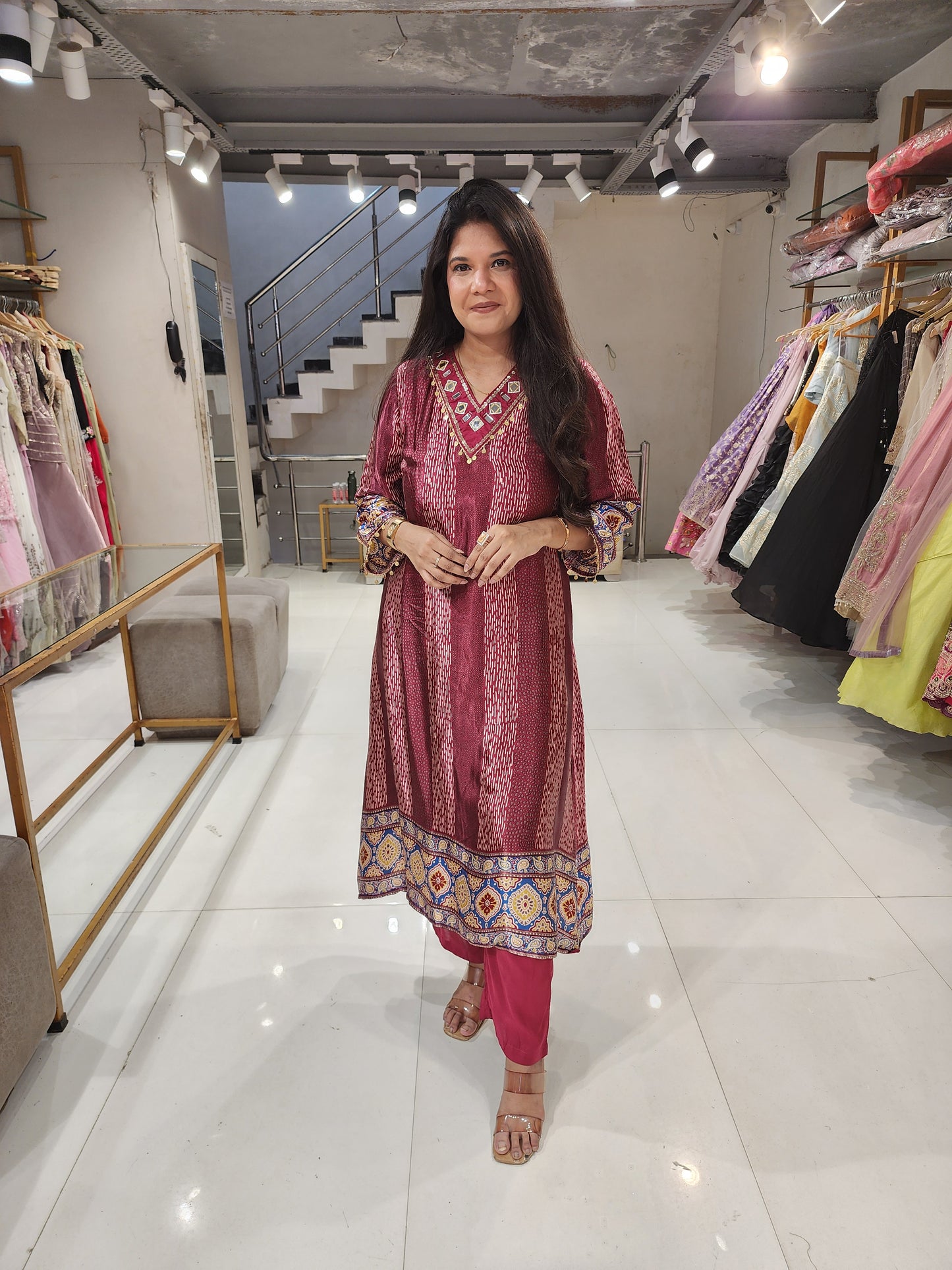 Gajji silk co-ord set