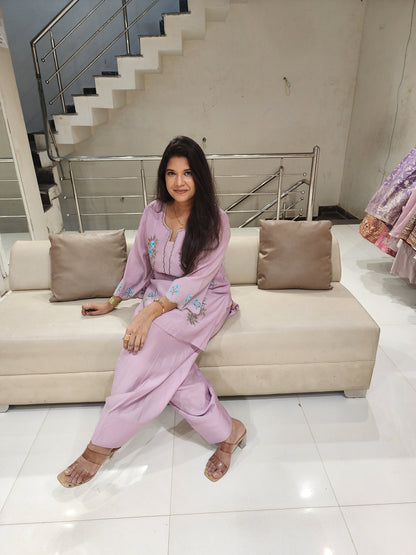 Embroided farshi salwar suit