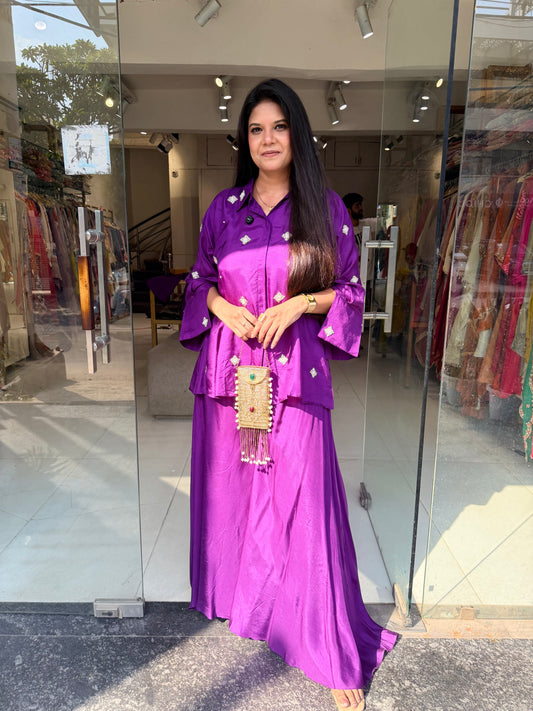 Purple baggy co-ord set