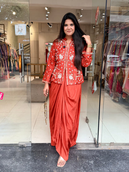 Embellished indo western dress