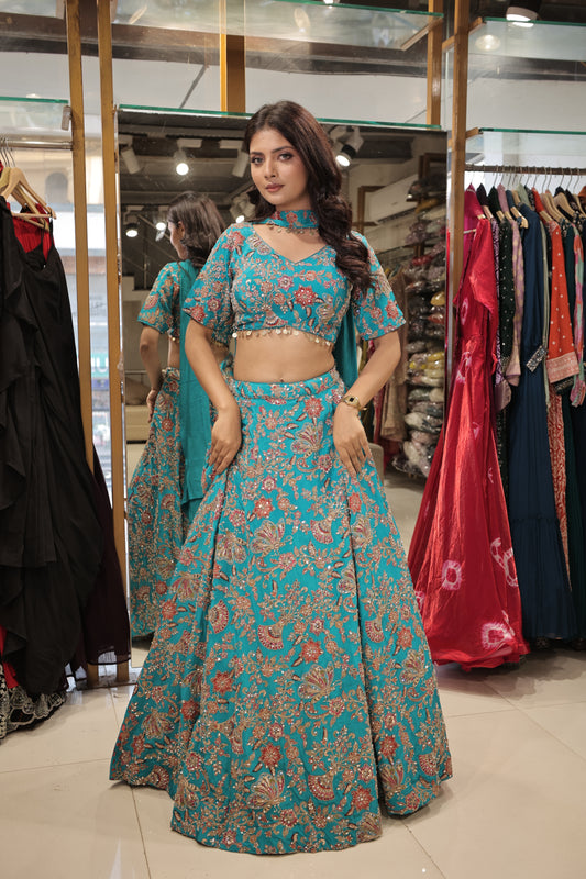 Asmani embroided lehenga set