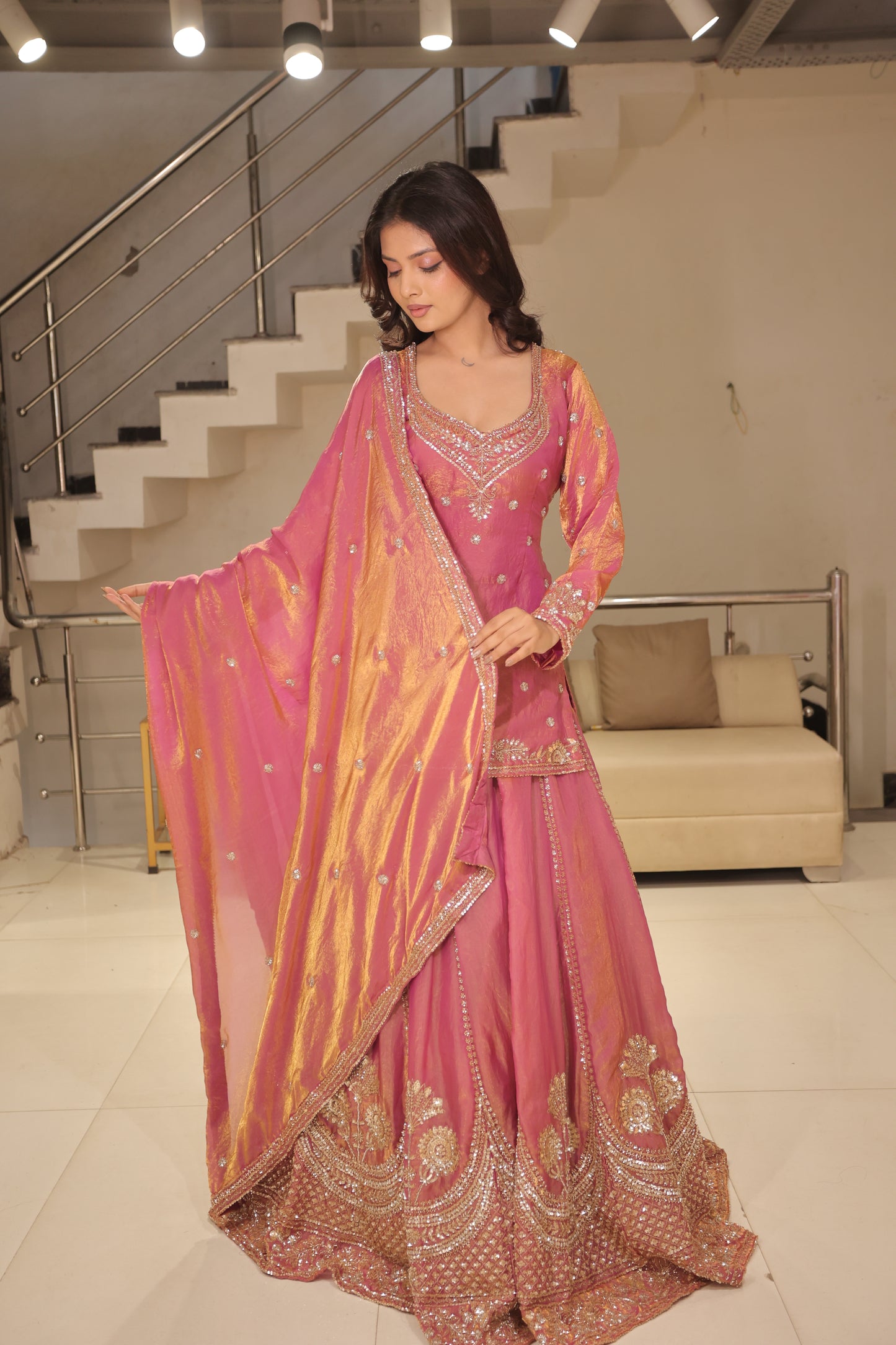 Rajgharana short kurti lehenga set