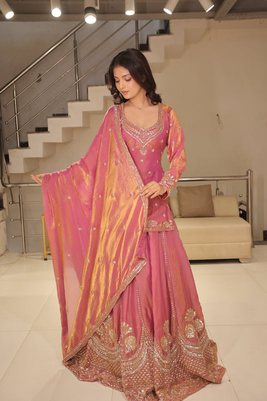 Rajgharana short kurti lehenga set