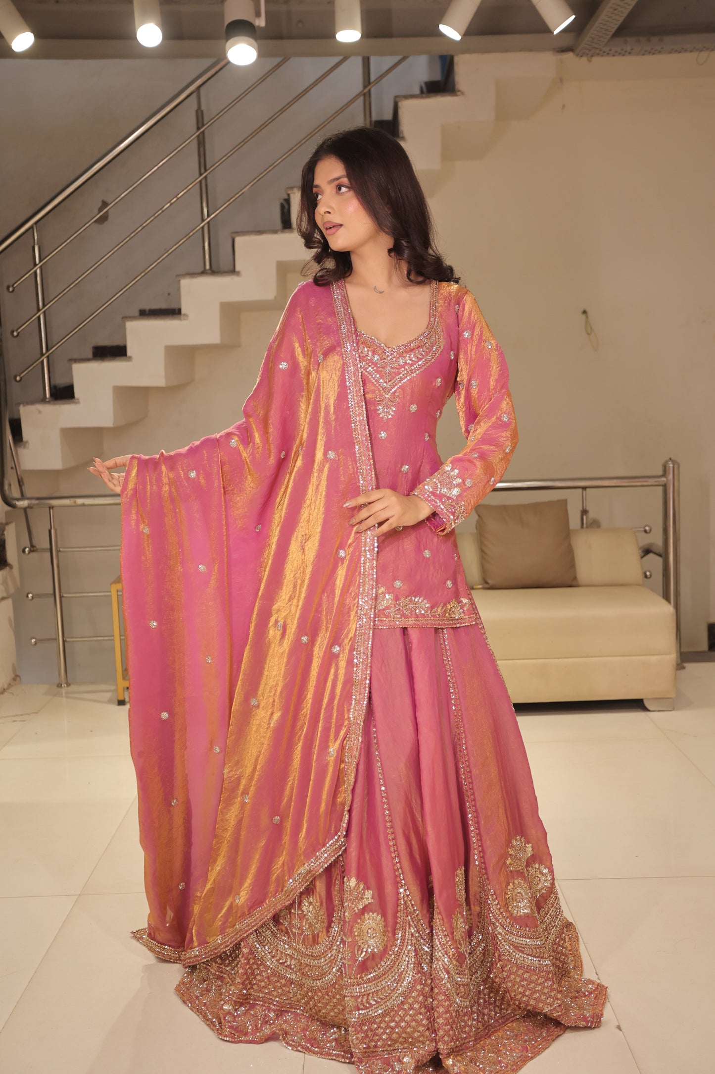 Rajgharana short kurti lehenga set