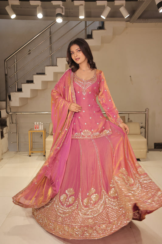 Rajgharana short kurti lehenga set