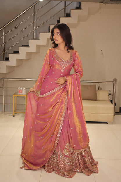 Rajgharana short kurti lehenga set