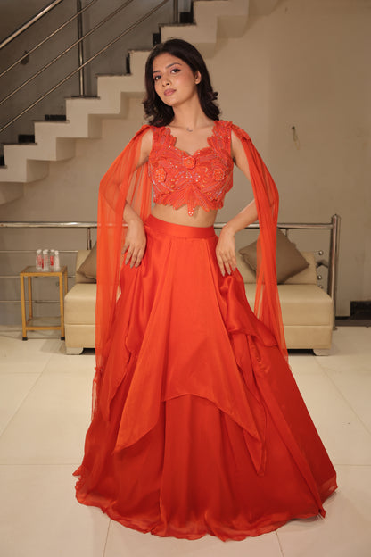 Butterfly indowestern lehenga set