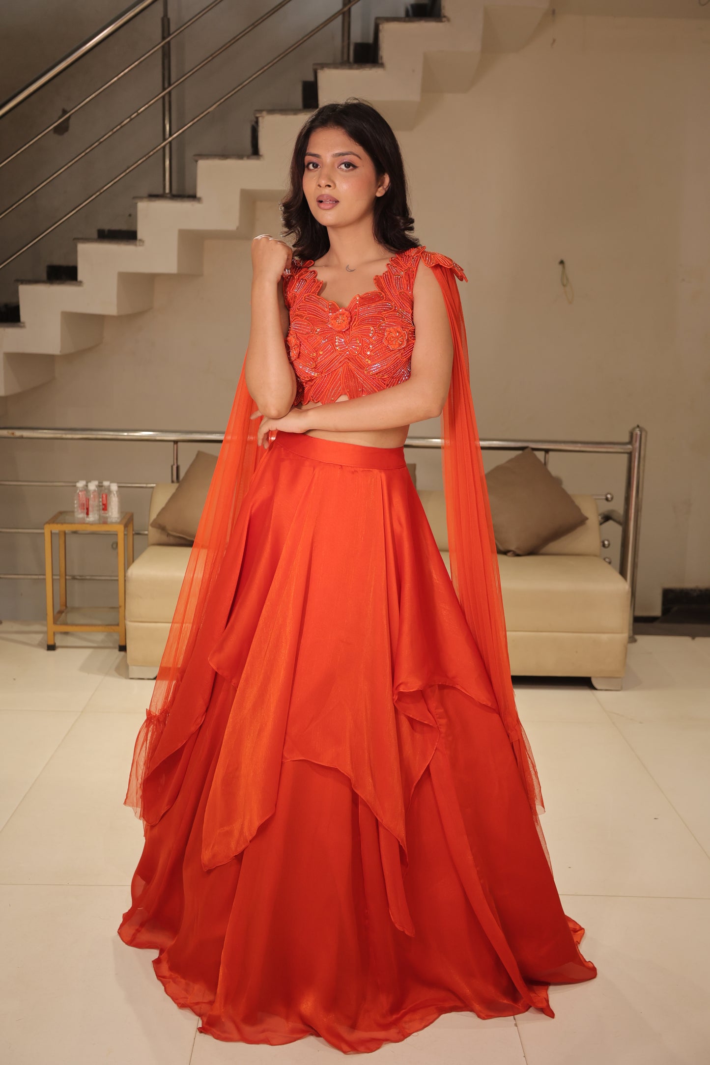 Butterfly indowestern lehenga set