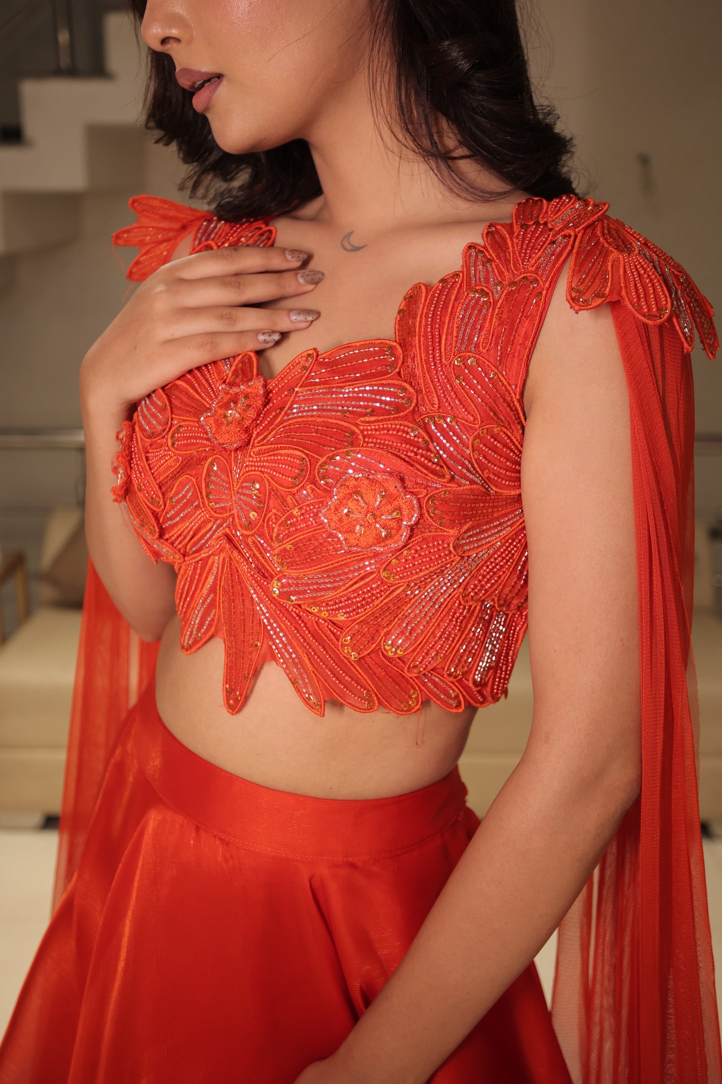 Butterfly indowestern lehenga set