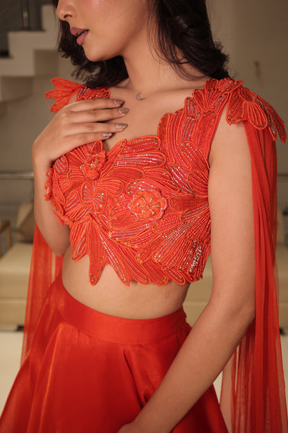 Butterfly indowestern lehenga set