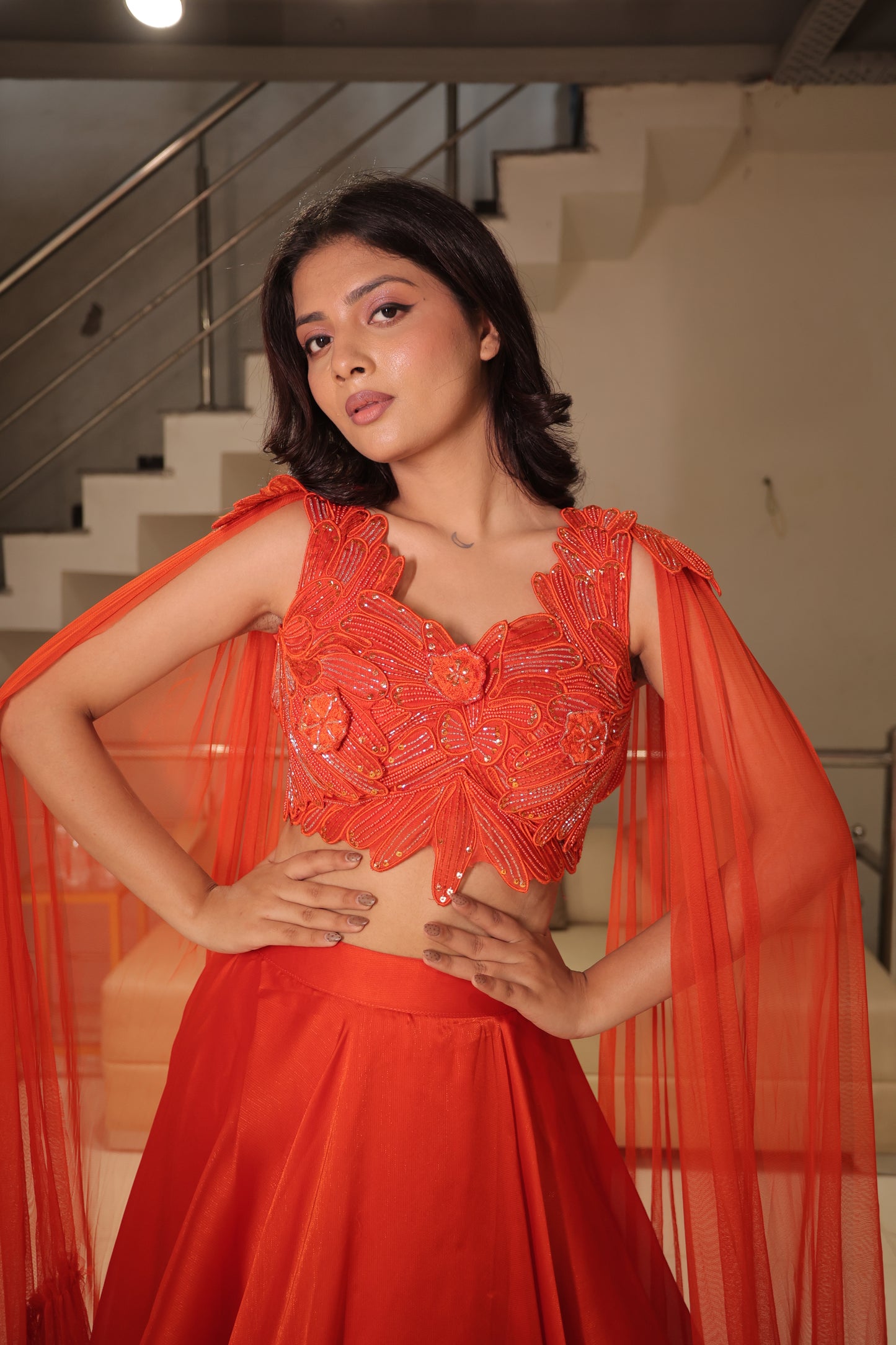 Butterfly indowestern lehenga set