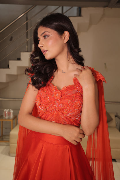 Butterfly indowestern lehenga set