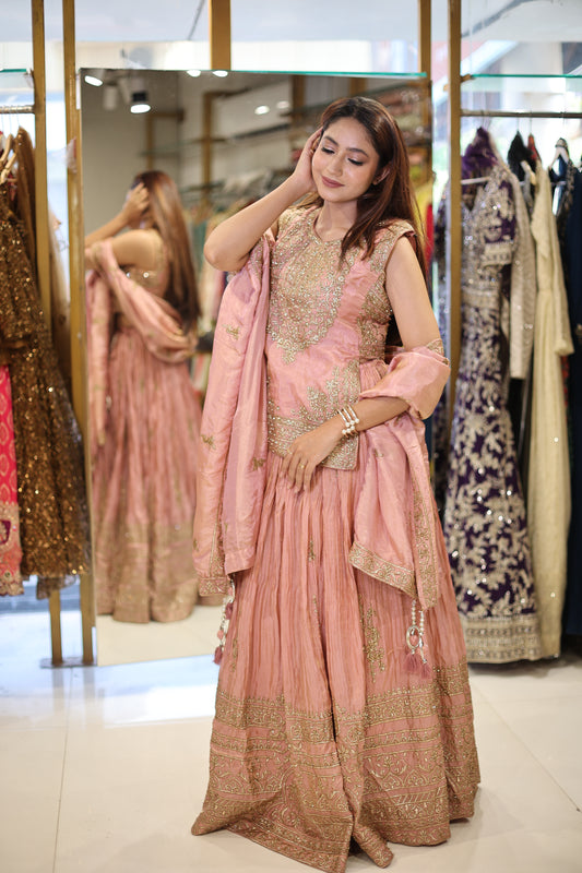 Side cut indowestern dress