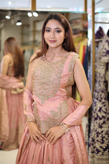 Side cut indowestern dress