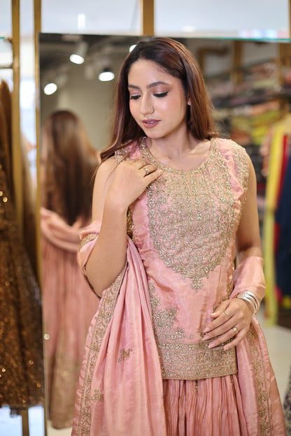 Side cut indowestern dress