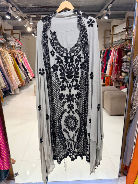 Georgette embroided beads unstitched suits