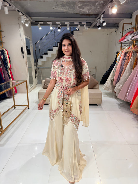 Kohinoor embroided sharara suit