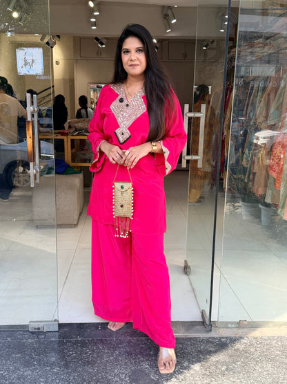 Pink crepe co-ord set