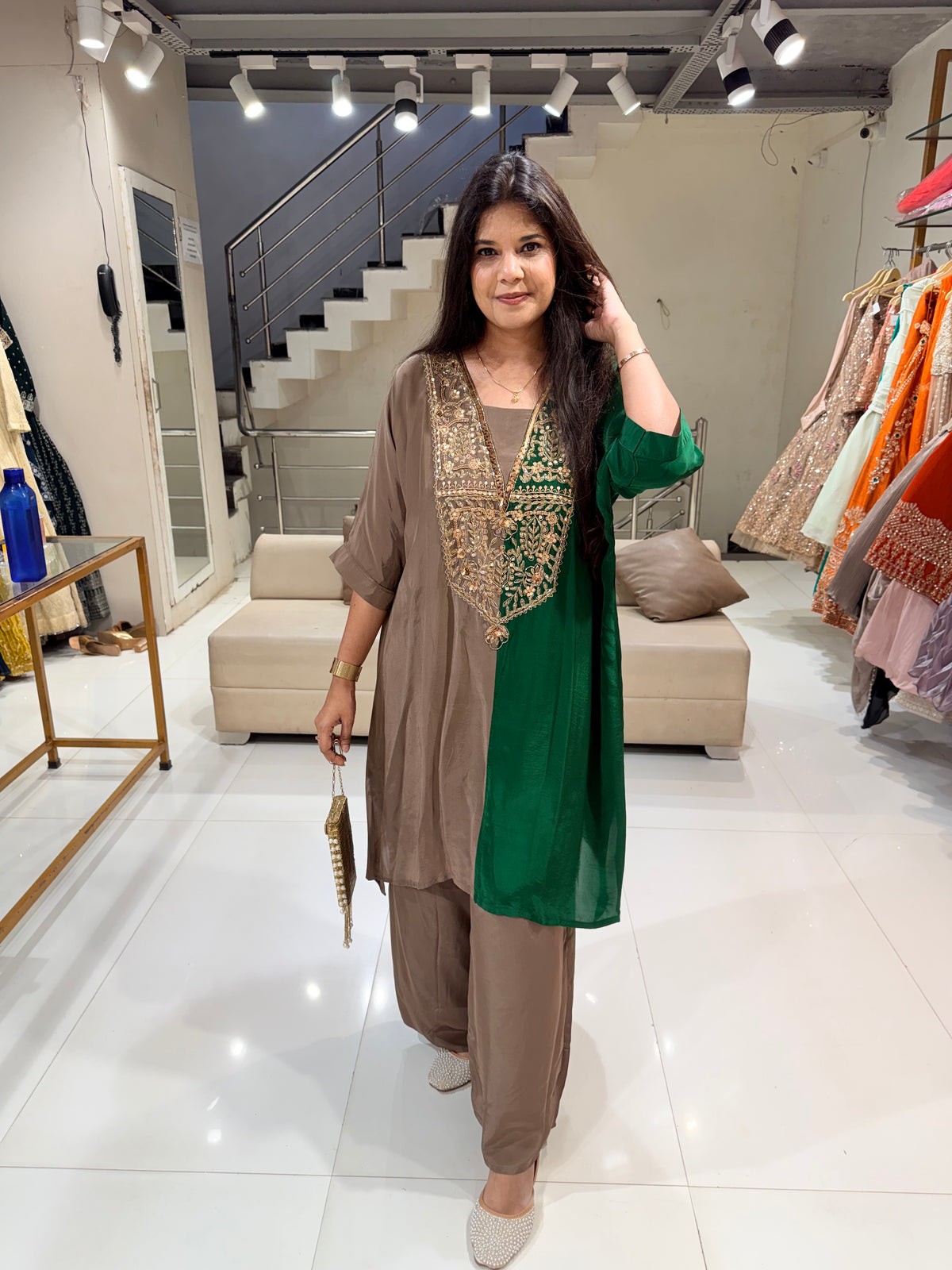 Half n half baggy co-ord set
