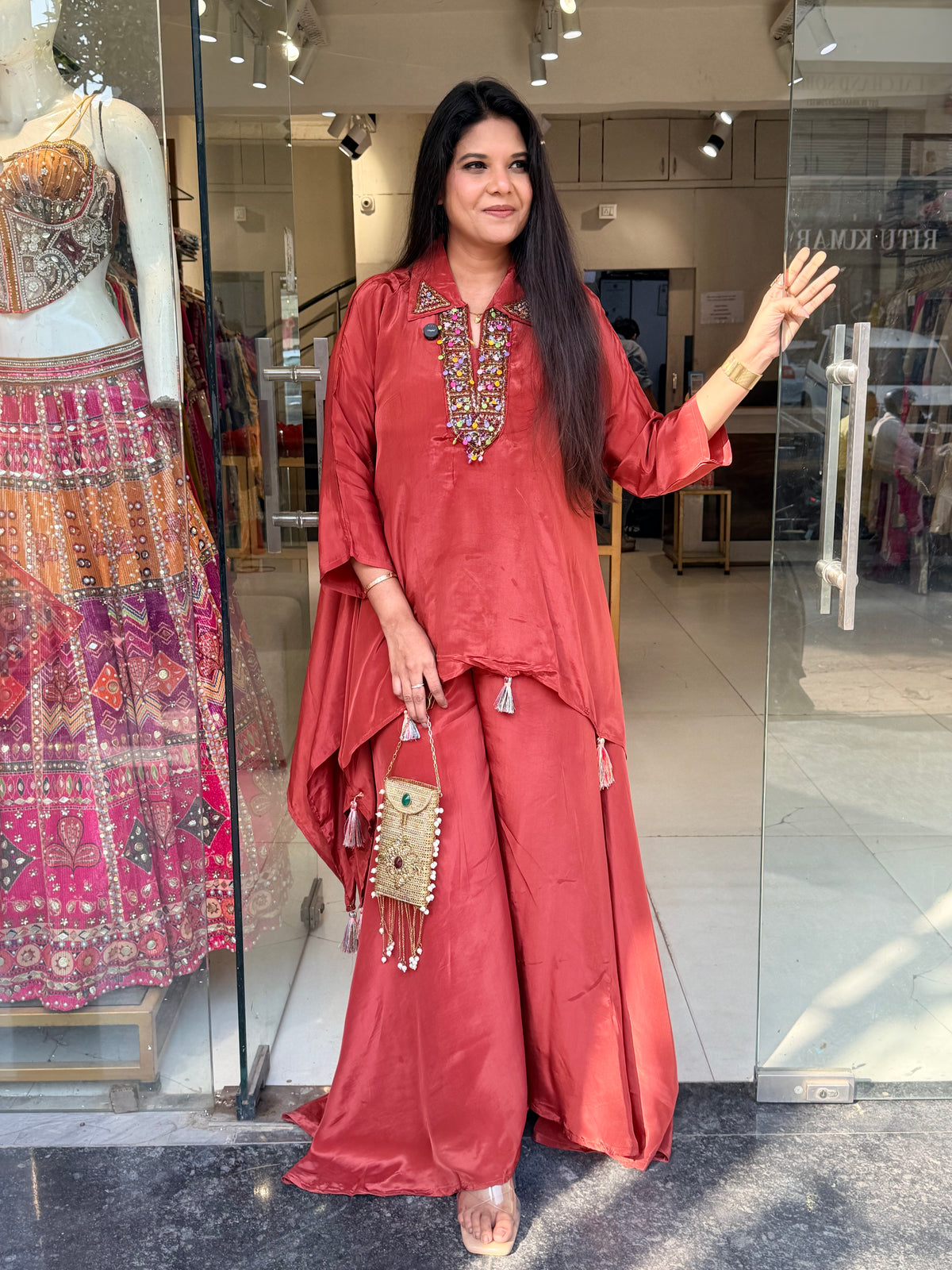 Mumtaaz crepe co-ord set