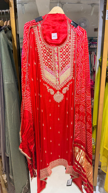 Gajji silk unstitched suit