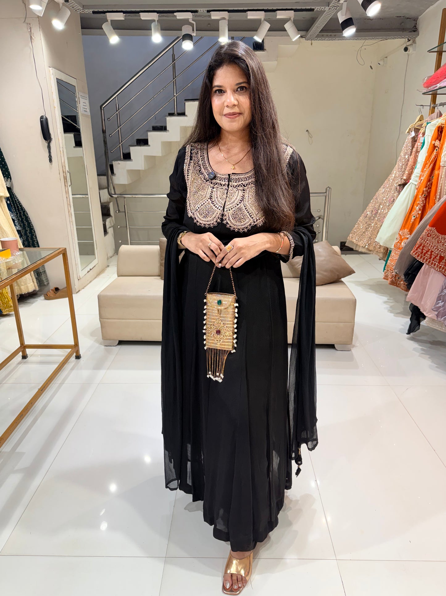 Black anarkali suit
