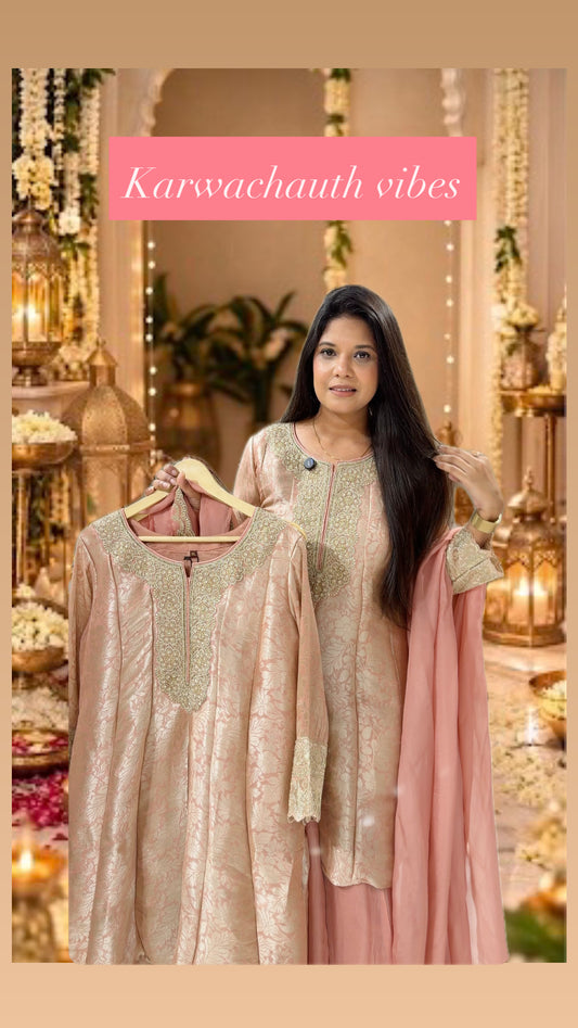 Giraf brocade indowestern dress