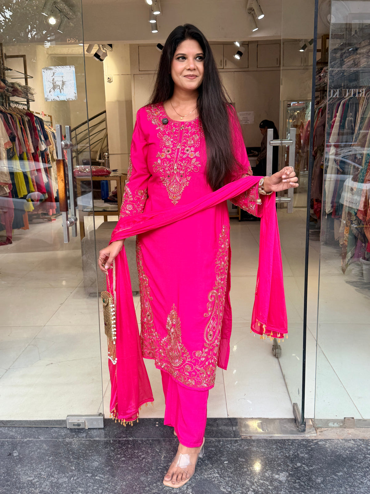 Straight pakistani suit