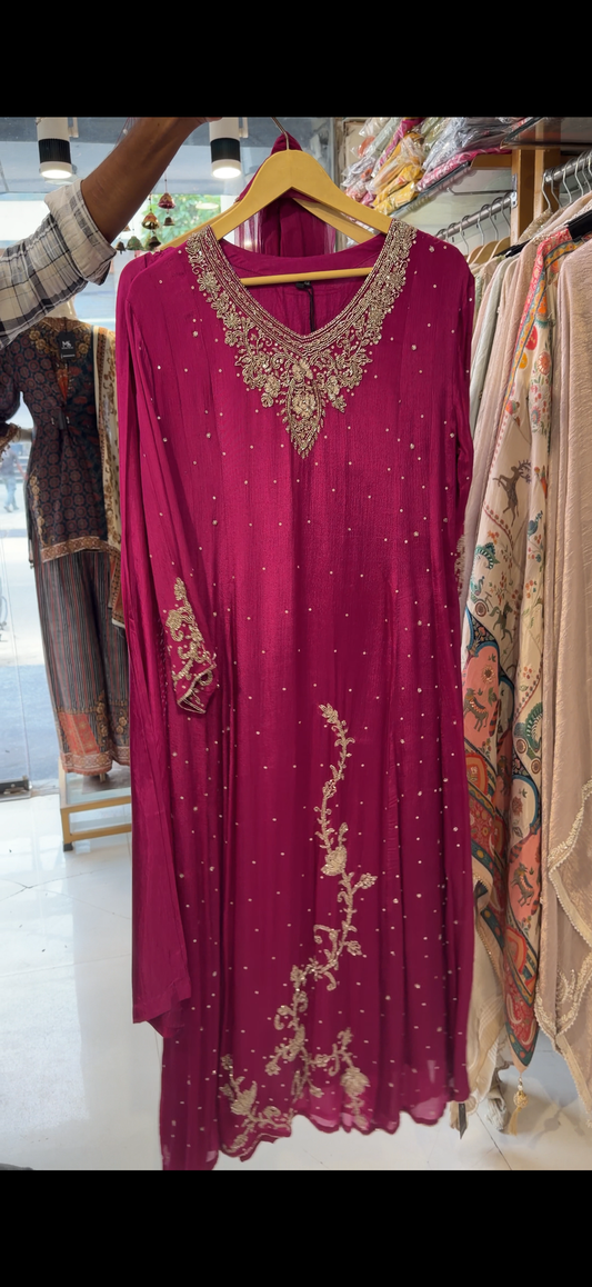 Chinon anarkali suit