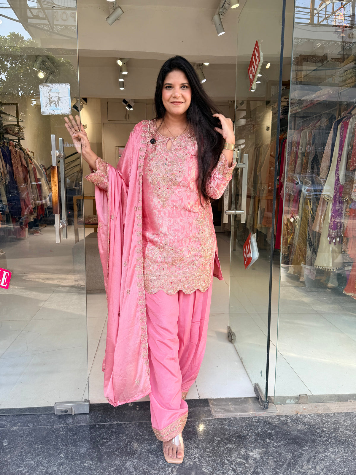 Girraf tissue farshi salwar suit
