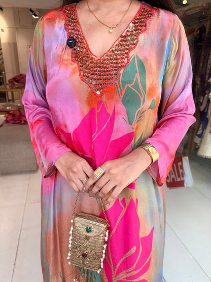 Printed baggy crepe co-ord set
