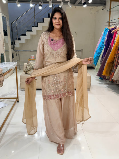 Embellished sharara suit