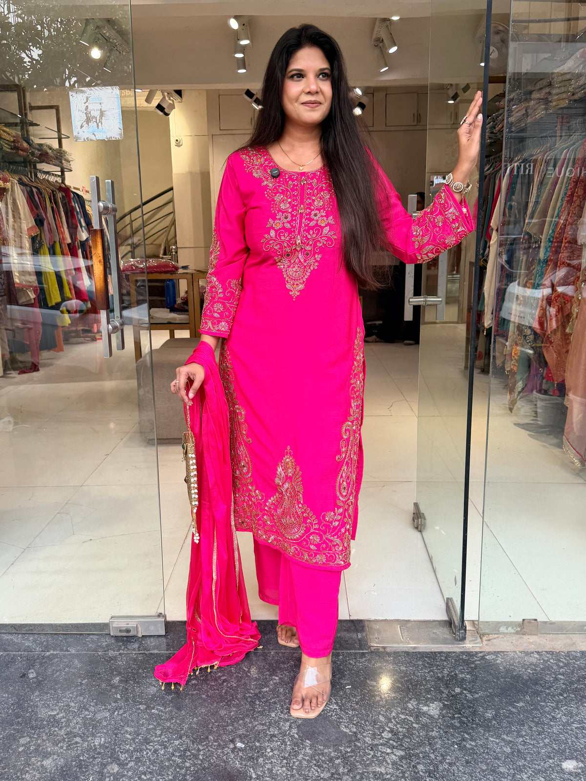 Straight pakistani suit