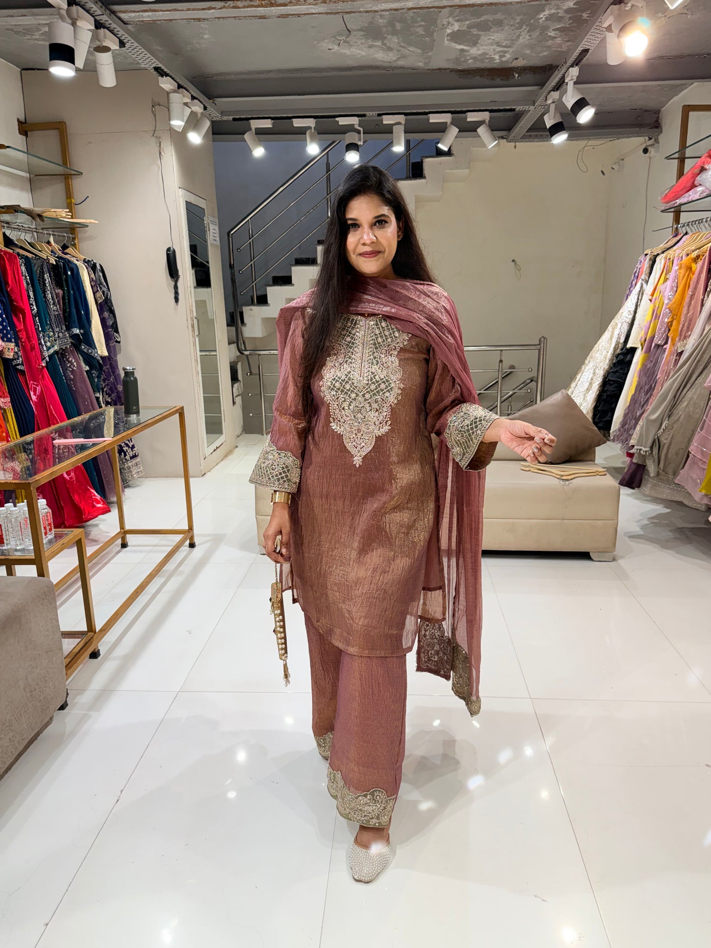 Designer plazo suit