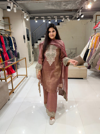 Designer plazo suit