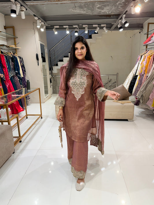 Designer plazo suit