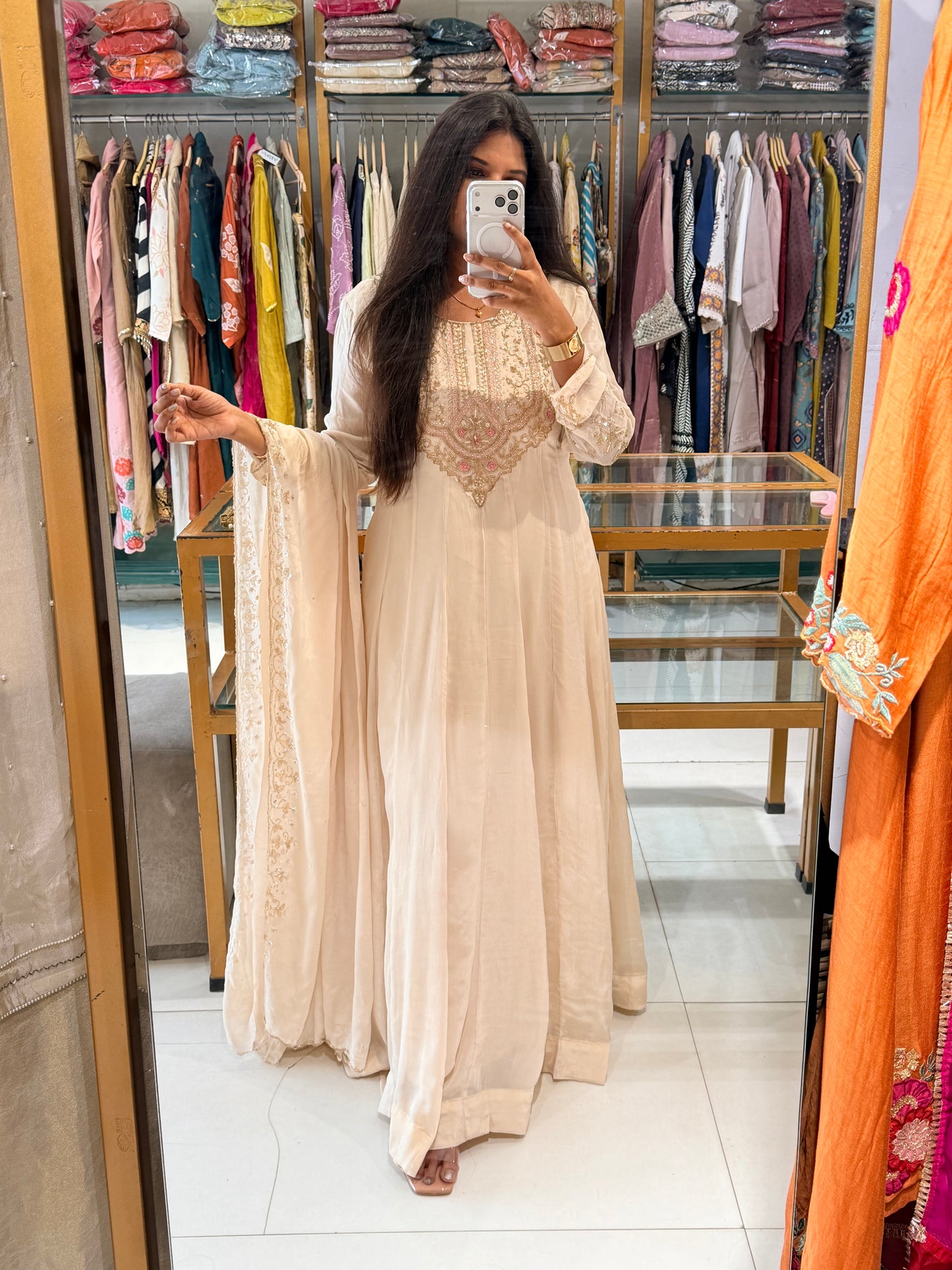 Chinon anarkali suit